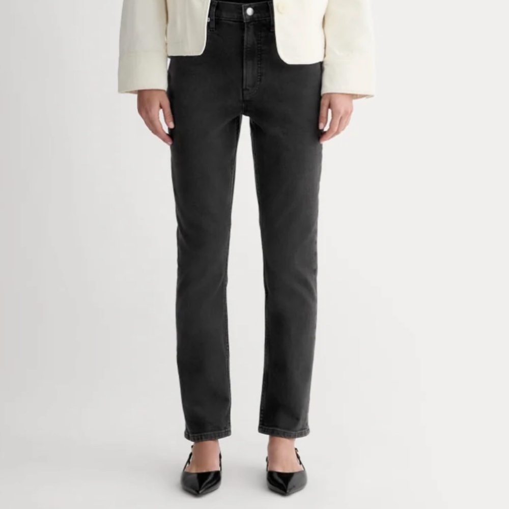 Brand New Everlane The Original Cheeky Jean Washed Black Size 31 Ankle Straight